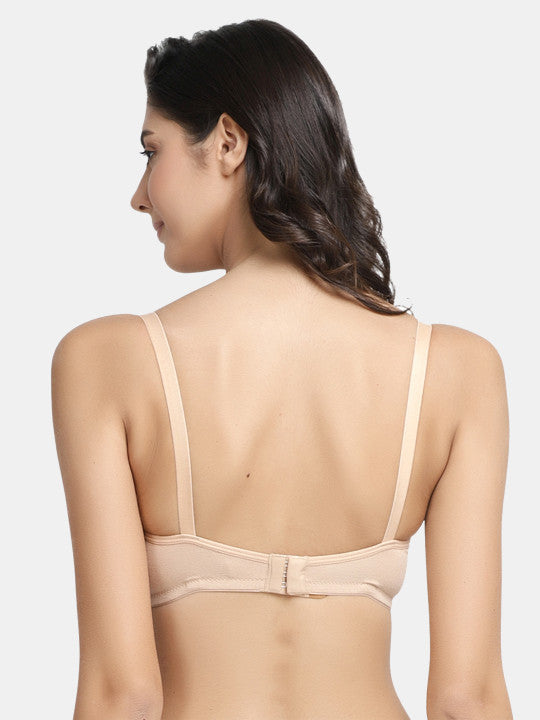 Inner Sense Beige Maternity Bra-Full Coverage Lightly Padded