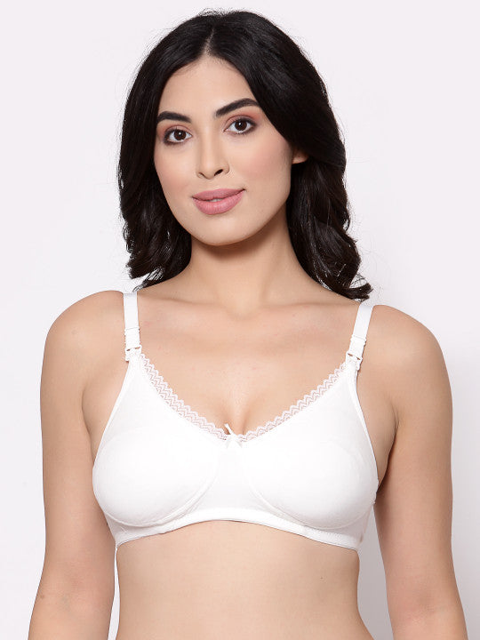 Pack of 3 Black & Blue Laced Maternity Bras - Organic Antimicrobial