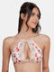 Inner Sense White & Pink Printed Organic Cotton Antimicrobial Non-wired Sustainable Bralette ISB089