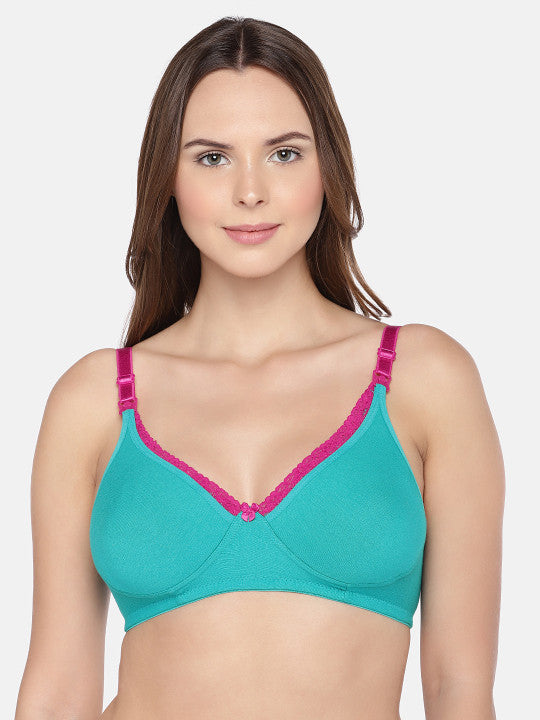 Inner Sense Multicoloured Solid Organic Cotton Maternity Bra