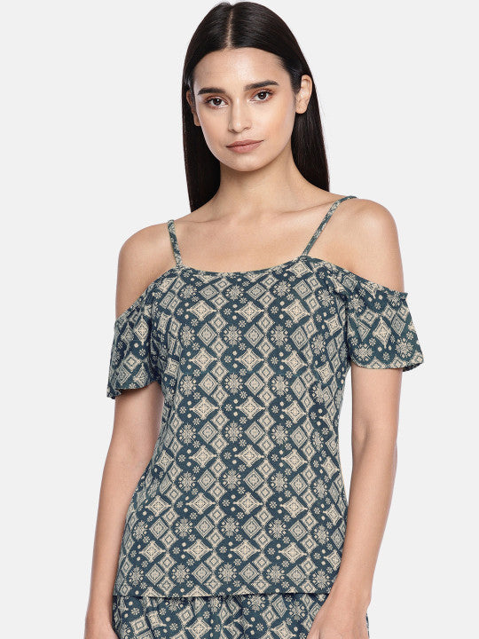 Inner Sense Women Organic Cotton Antimicrobial Sleep PJ Top