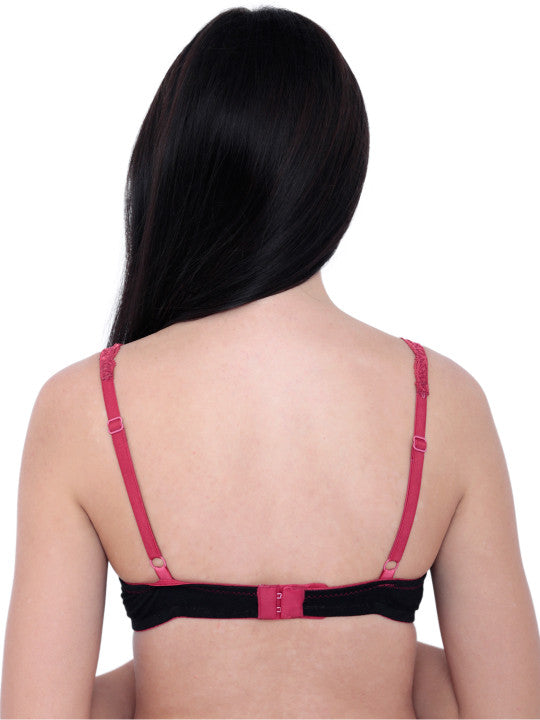 Inner Sense Maroon Organic Wired Lace Bra ISB048