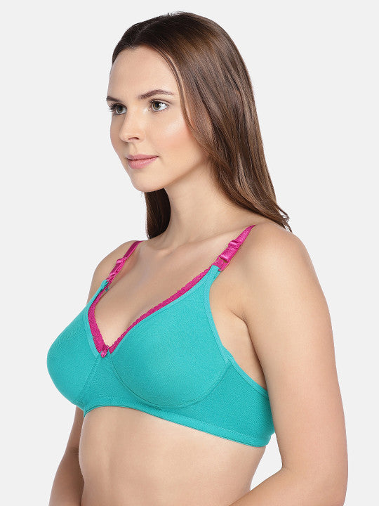 Inner Sense Pack of 3 Multicoloured Solid Non-Wired Antimicrobial Maternity Bra