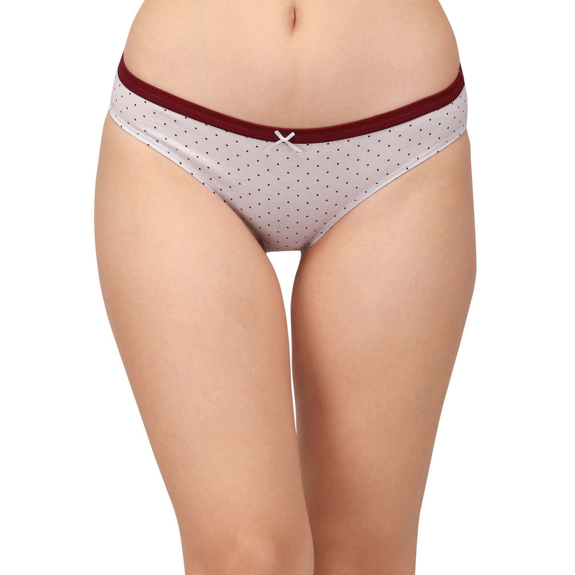 Experience Ultimate Comfort: Pack of 3 Mid Rise Cotton Stretch Brief Panties - Solid & Printed Designs