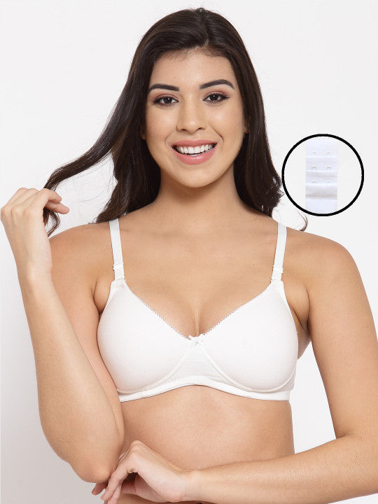 Inner Sense Organic Cotton Antimicrobal Padded t-shirt Bra with an Extender