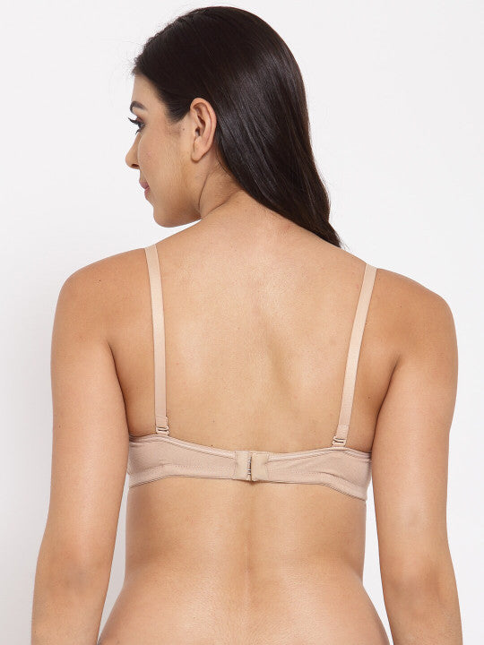 Inner Sense Pack of 3 Beige T-shirt Bra Full Coverage Lightly Padded