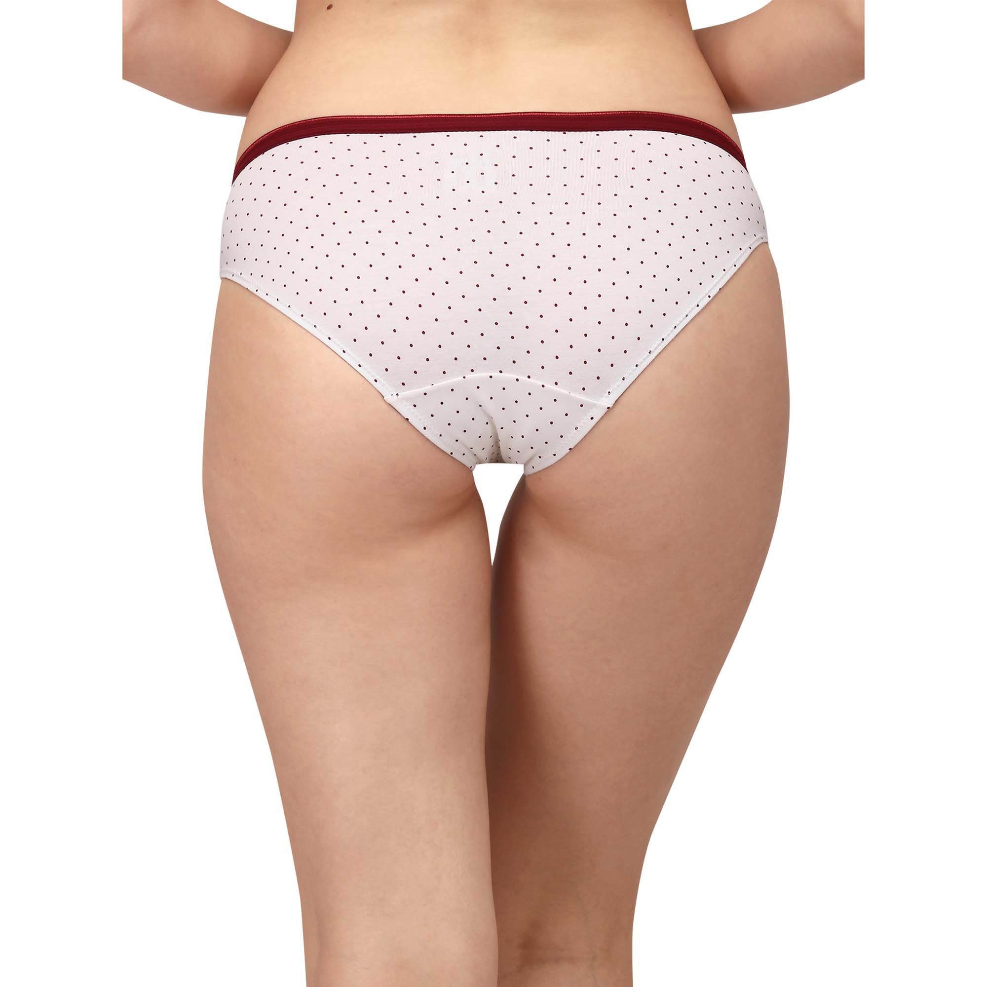 Experience Ultimate Comfort: Pack of 3 Mid Rise Cotton Stretch Brief Panties - Solid & Printed Designs