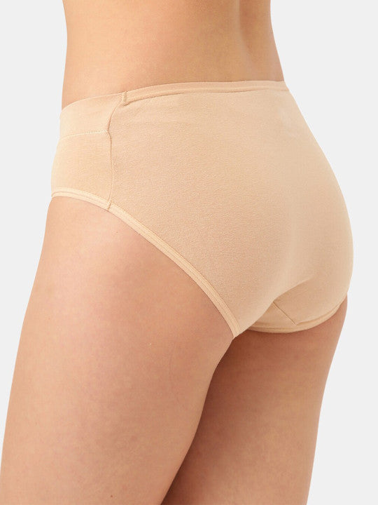 Inner Sense Women Pack Of 2 Beige Solid Organic Cotton Antimicrobial V band Maternity Briefs