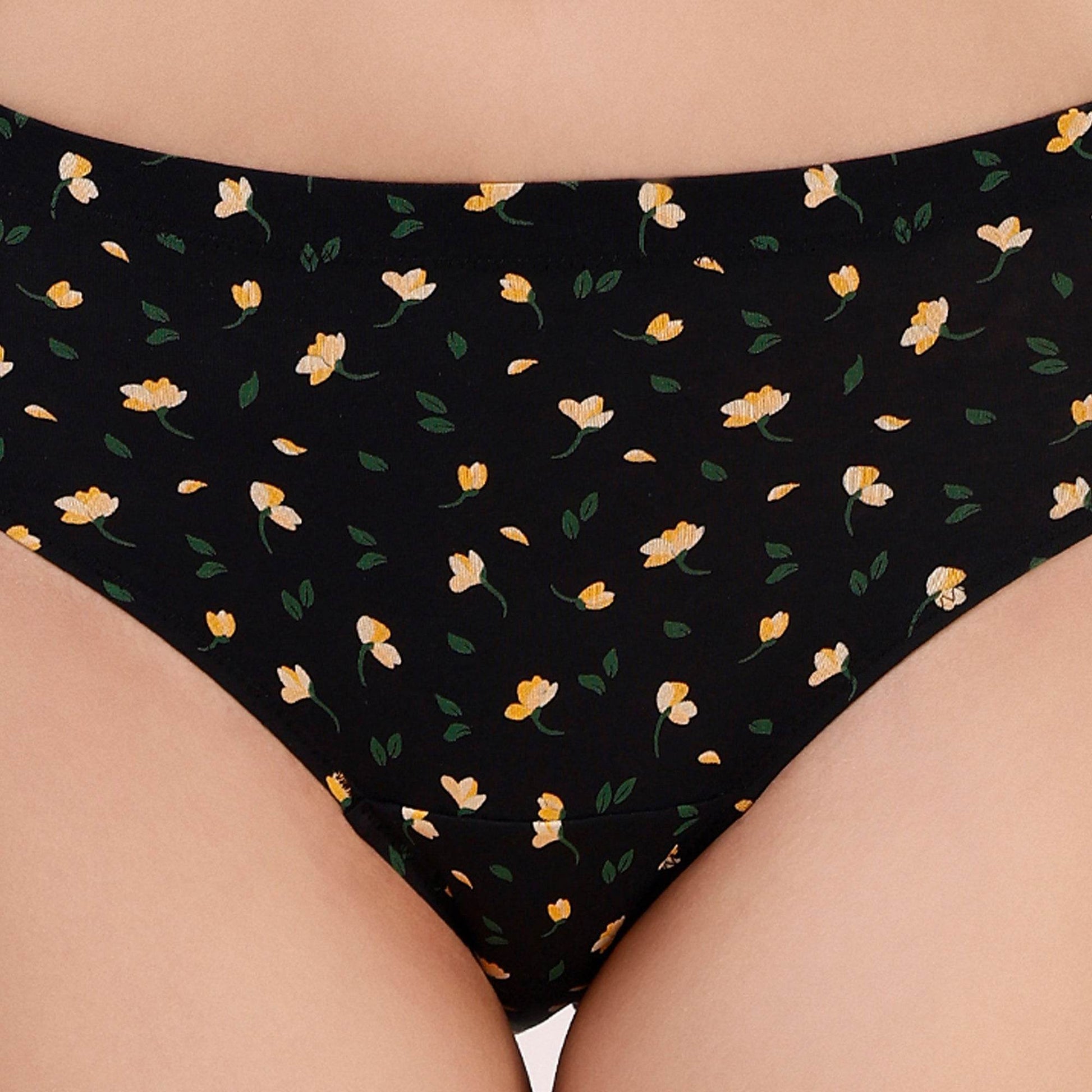 3-Pack High Rise Full Coverage Printed Stretch Cotton Hipster Panties - Ultimate Comfort & Style