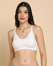 Tweens Non-Padded Cotton Spandex Invisi-Fit Bra (WHITE)