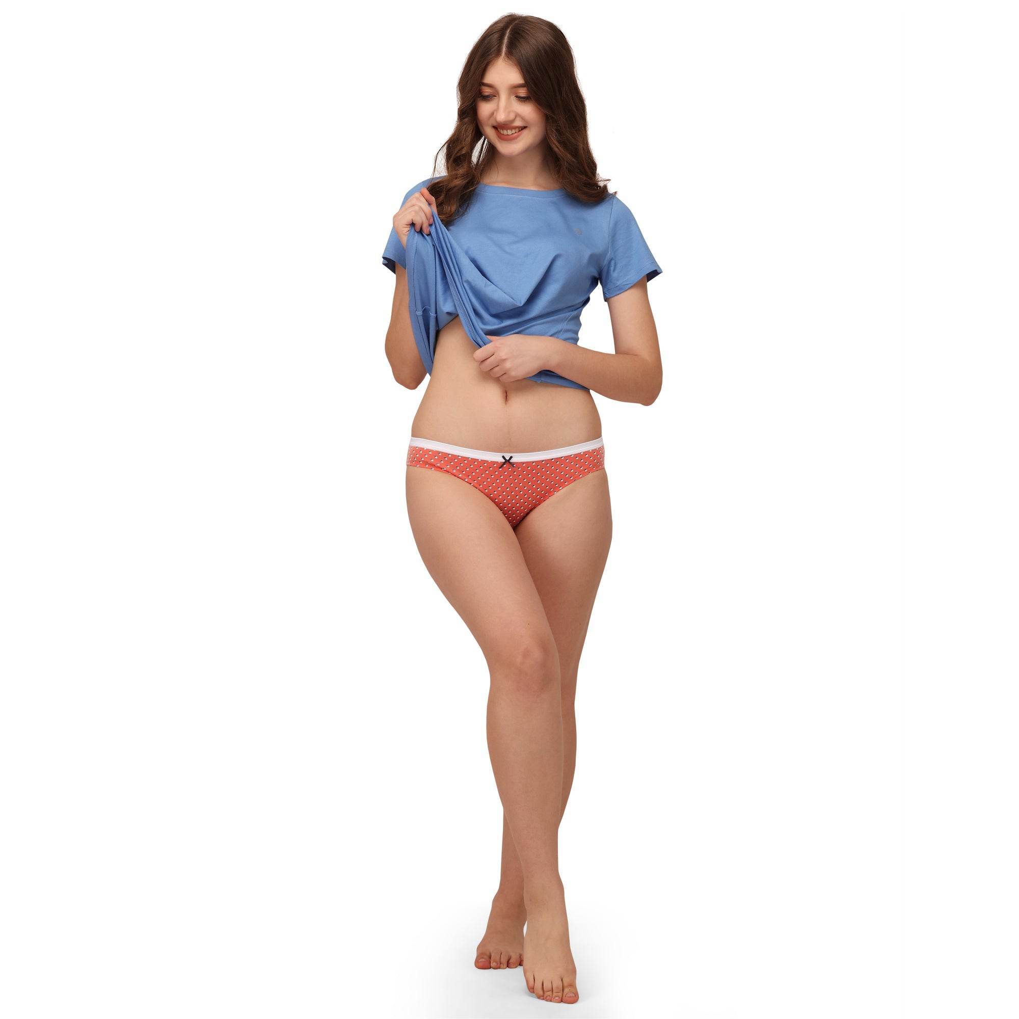 Comfortable Mid Rise Cotton Stretch Brief Panty 3-Pack - Everyday Essential