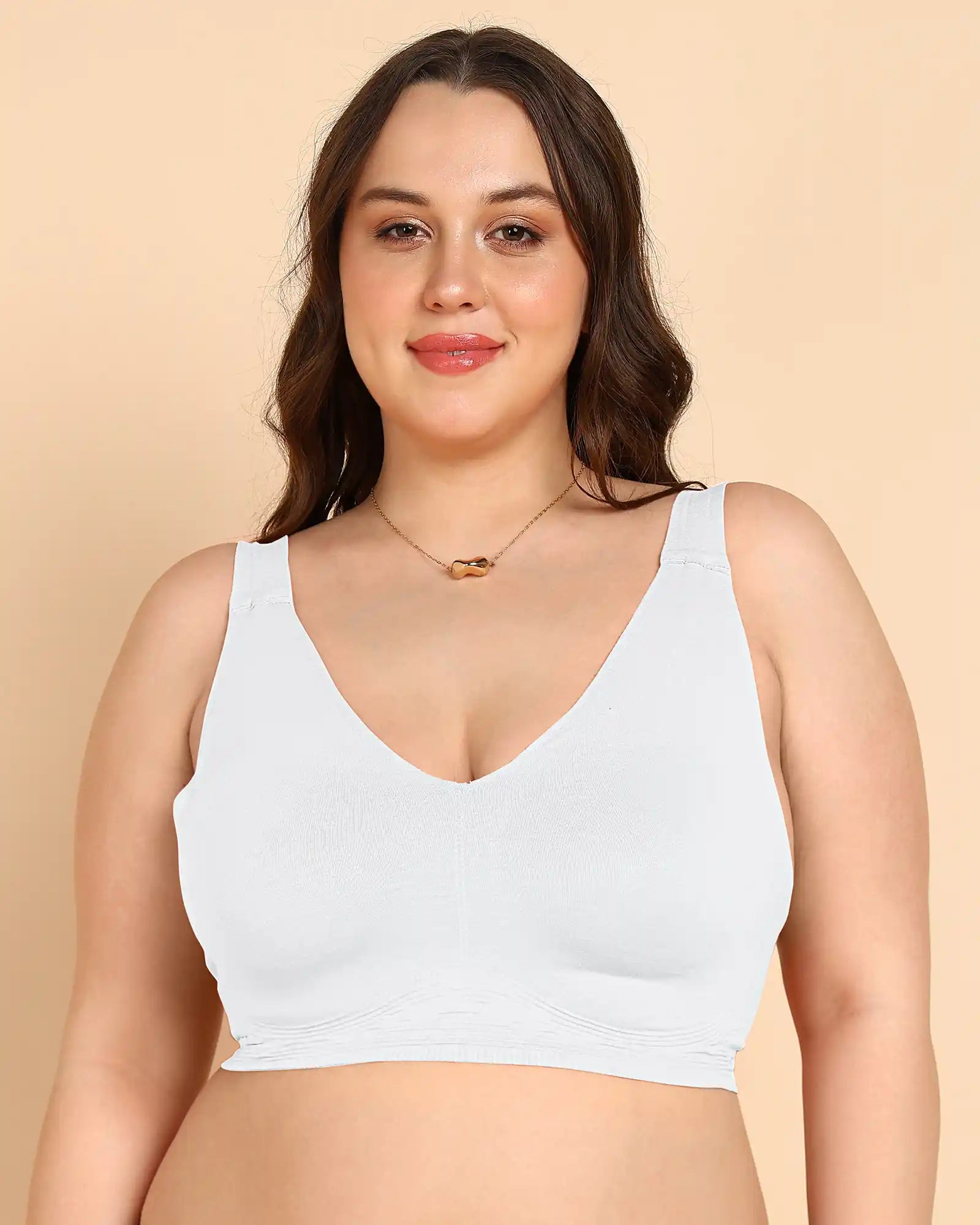 Tweens Non-Padded Cotton Spandex Invisi-Fit Bra (WHITE)