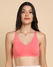 Tweens Non-Padded Cotton Spandex Invisi-Fit Bra (CORAL)