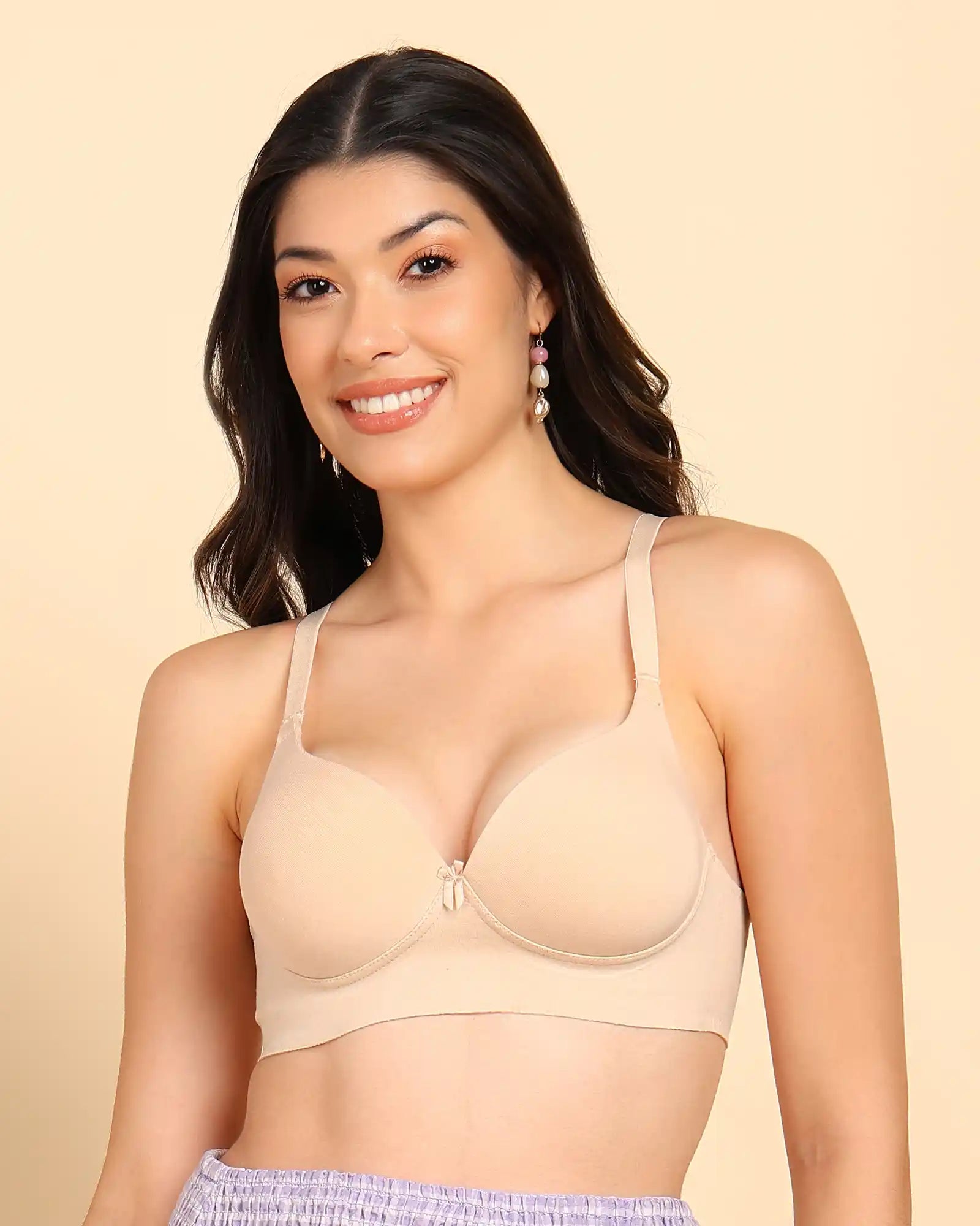 Tweens Invisi-Fit Cotton Bonded Seamless Push-Up Bra (TW-SB-93510)