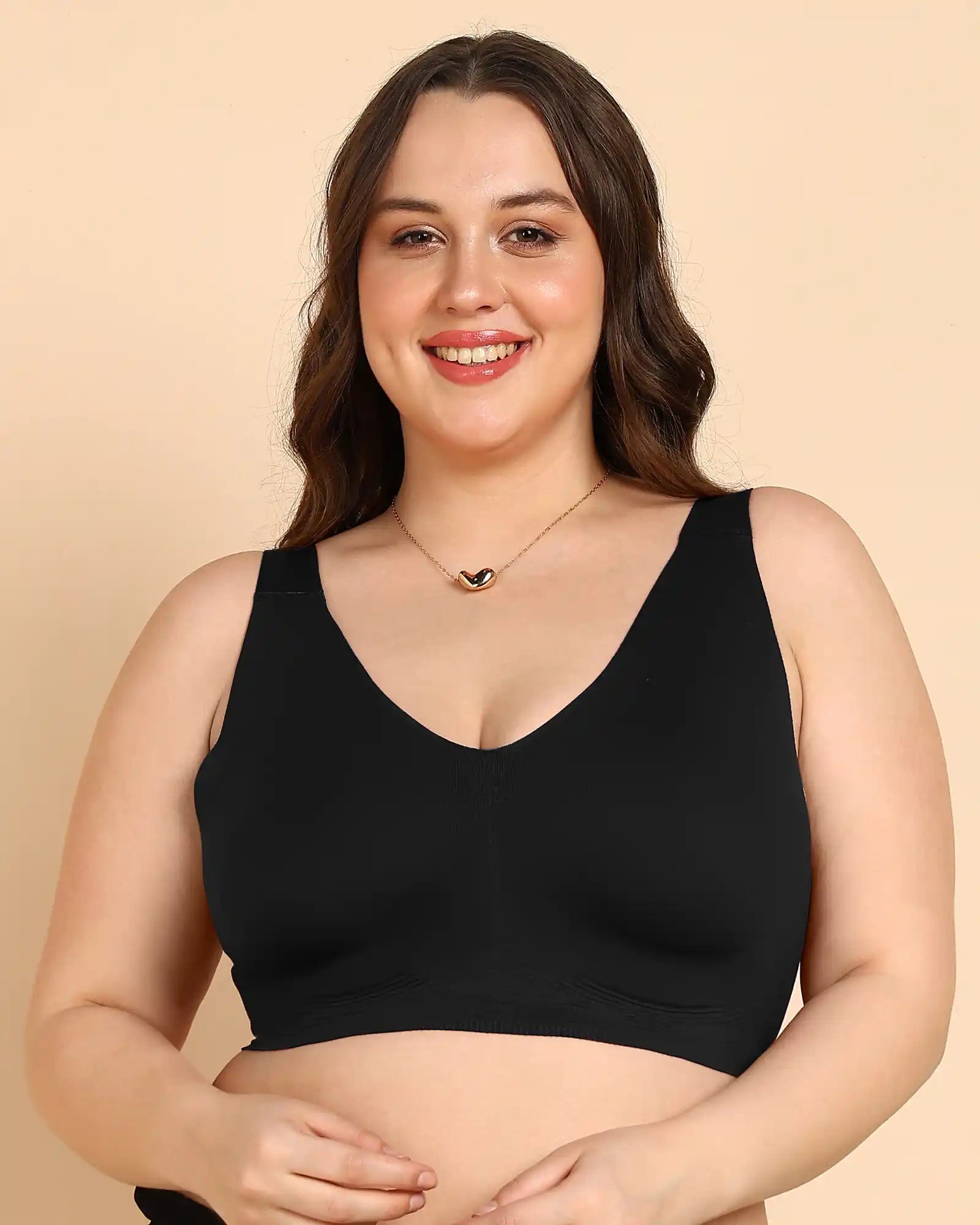 Tweens Lightly-Padded Cotton Spandex Invisi-Fit Bra (BLACK)