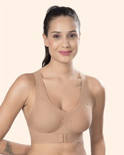 Tweens Invisi-Fit Cotton Bonded Seamless Padded Sports Bra for Girls - Invisible Support & Comfort