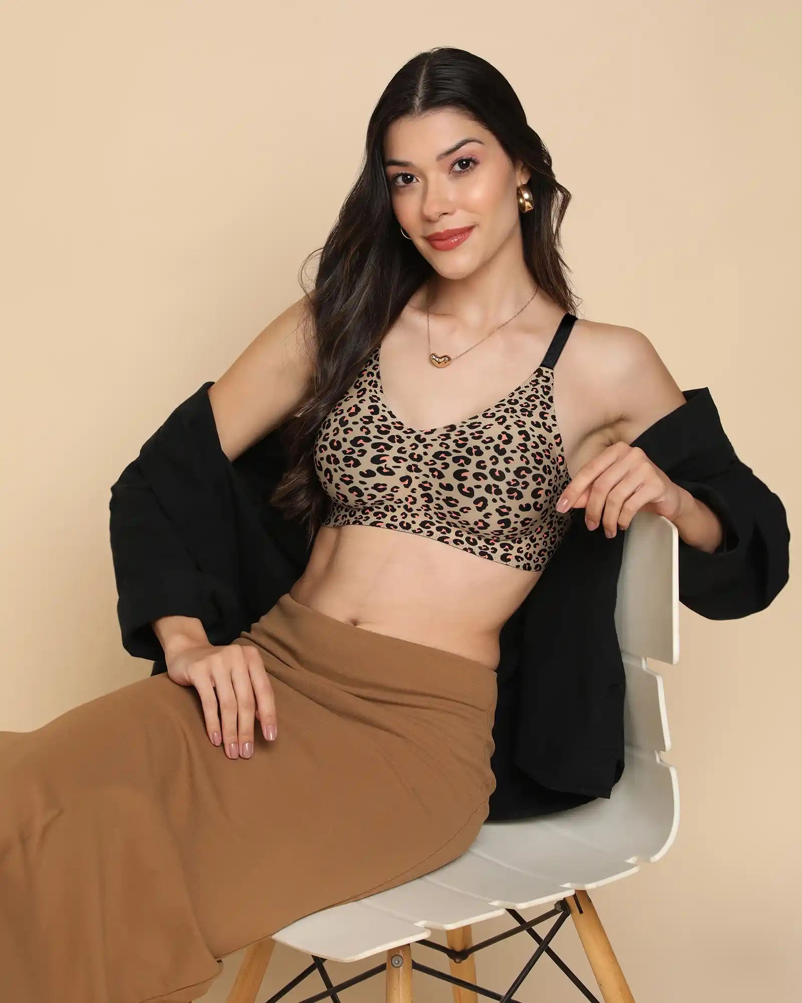 Tweens Invisi-Fit Cotton Feel Printed Bonded Seamless Bra(TW-SB-PRINTED )