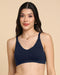 ComfortFit Tweens Non-Padded Cotton Spandex Invisi-Fit Bra (NAVY) - Seamless, Breathable, Invisible Feel