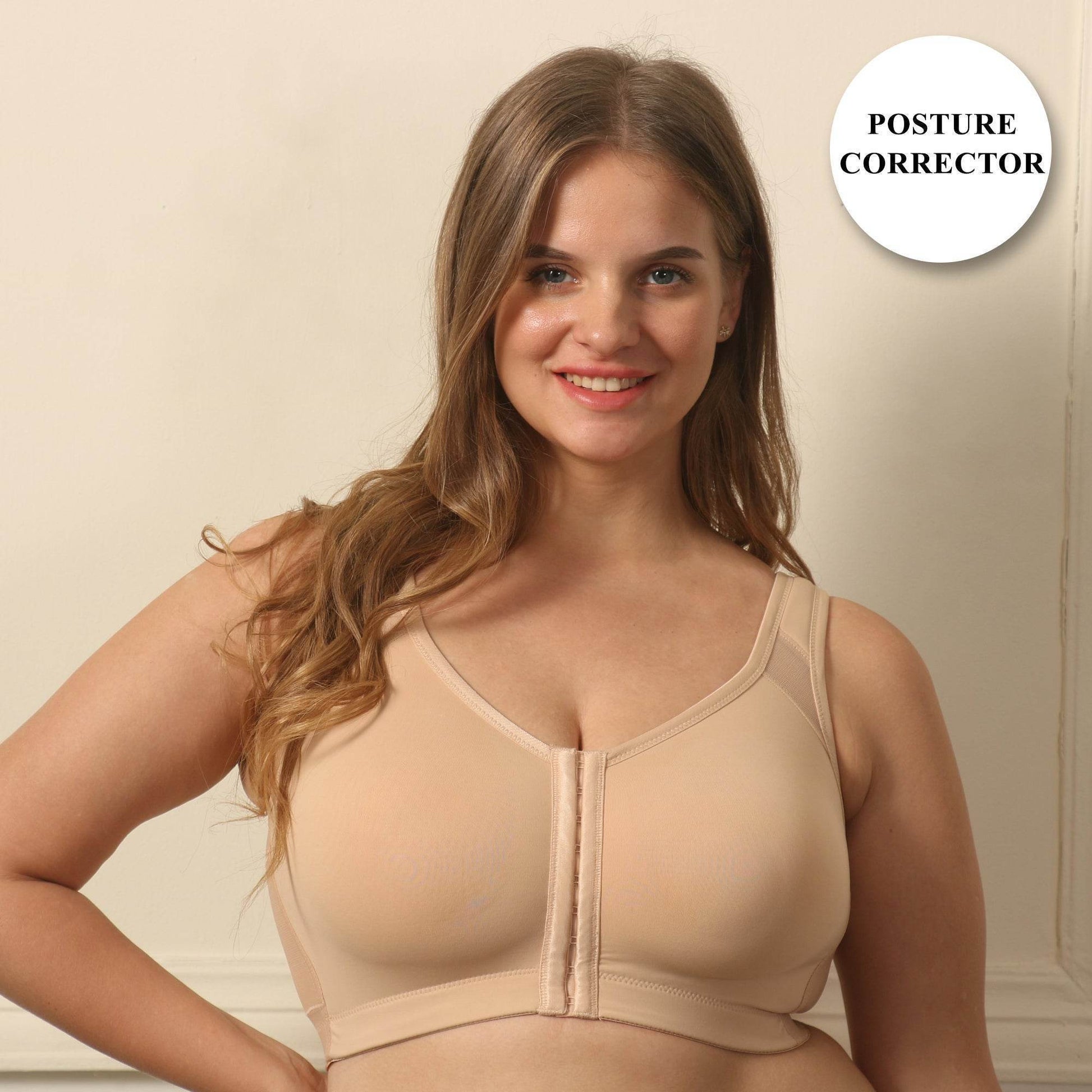 Everyday Comfort: Front Closure Full Coverage Non-Padded Non-Wired Bra for Perfect Posture