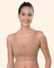 Tweens Invisi-Fit Cotton Seamless Non-Padded Gym Bra - Perfect for Yoga & Low-Impact Workouts