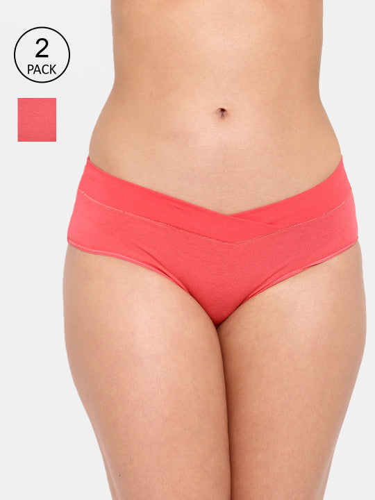 Inner Sense women Organic Cotton Sustainable Antimicrobial V band Panty (Pack of 2)