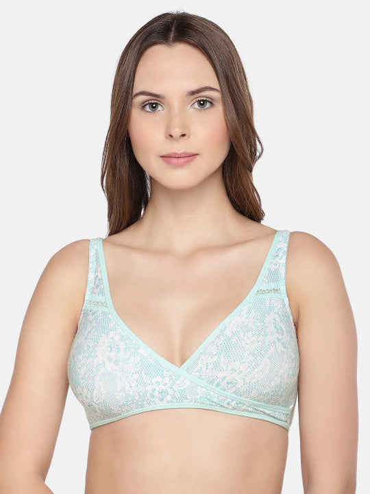Inner Sense Blue & White Printed Pack of 3 Maternity Bra