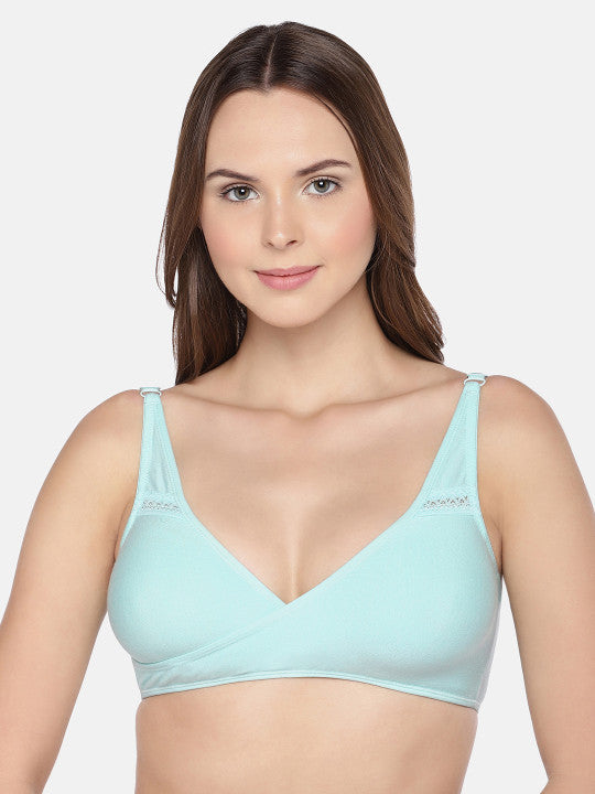 Inner Sense Pack of 2 White Non-Wired Non Padded Organic Cotton Maternity Bras