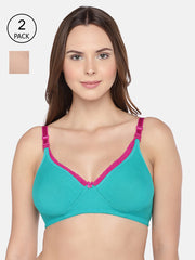 Inner Sense Pack of 3 Multicoloured Solid Non-Wired Antimicrobial Maternity Bra