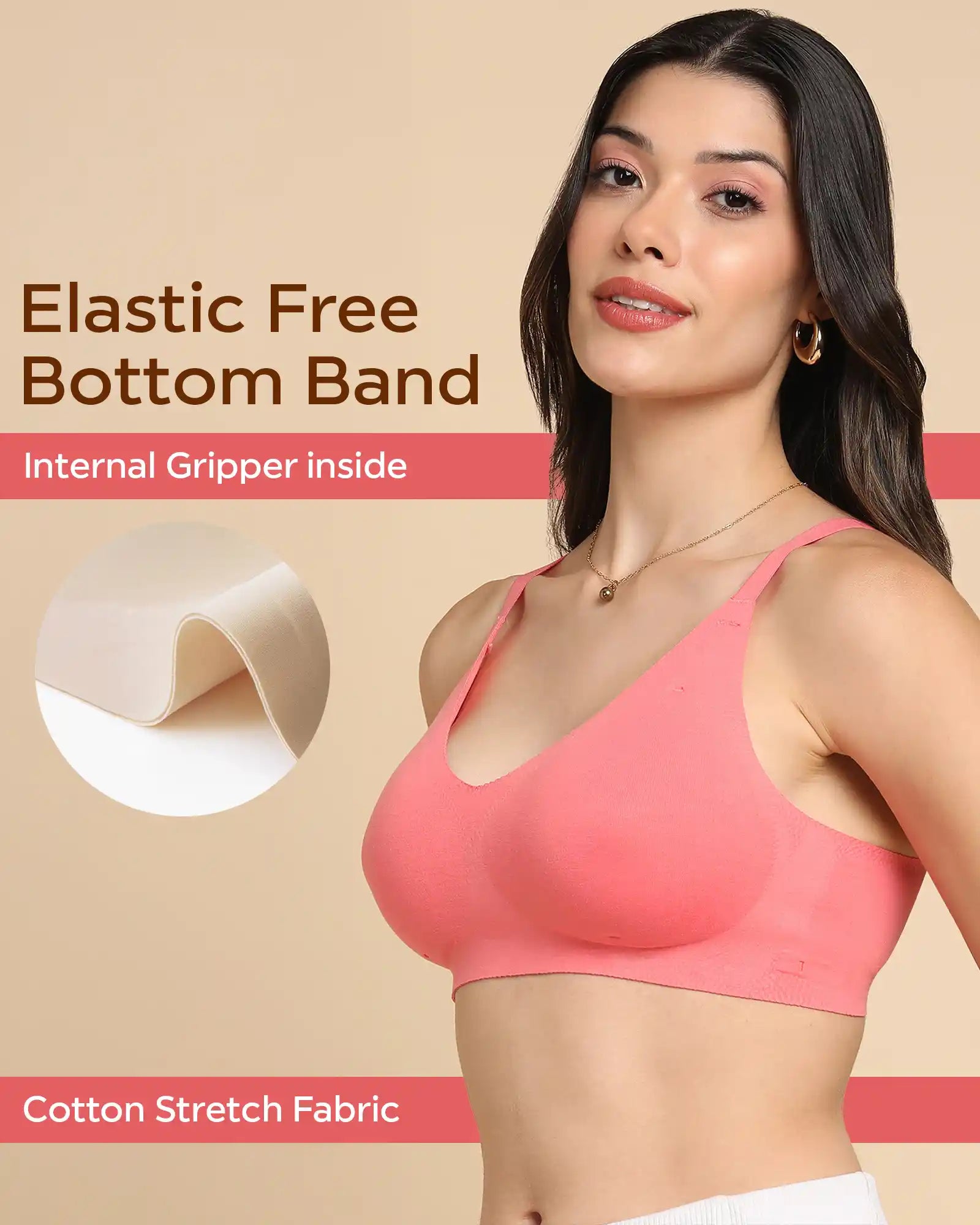 Tweens Invisi-Fit Cotton fabric Lightly Padded Bra (TW-938-1PC)