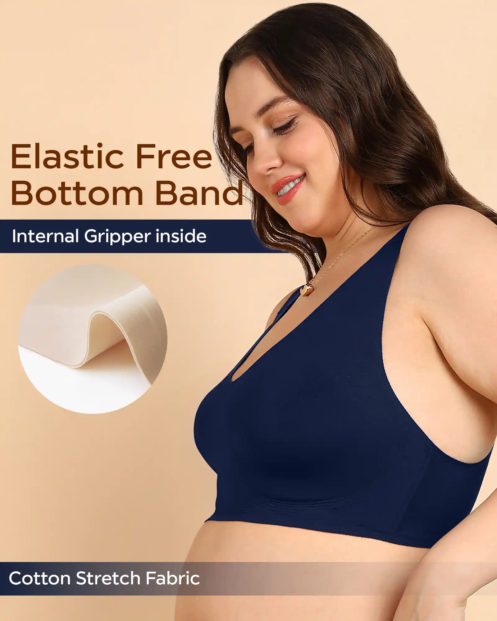 Tweens Invisi-Fit Cotton Fabric Plus-Size Lightly Padded Bra(TW-SB-918)