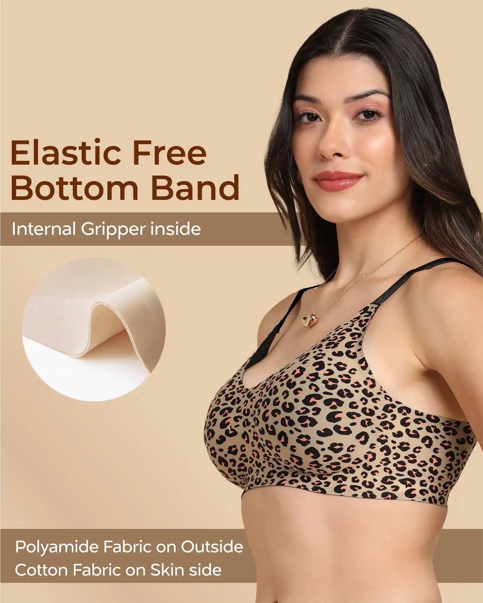 Tweens Invisi-Fit Cotton Feel Printed Bonded Seamless Bra(TW-SB-PRINTED )