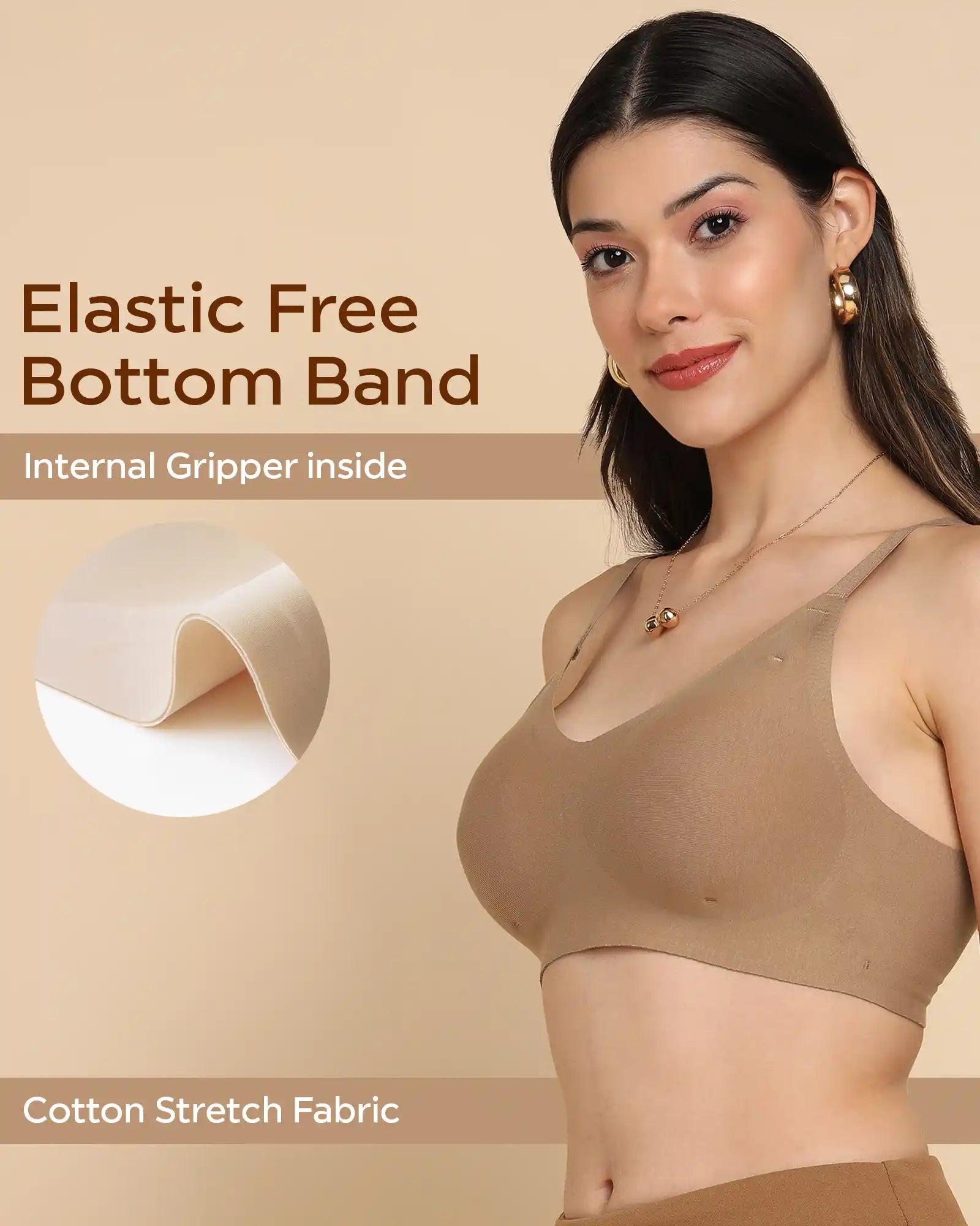 Tweens Invisi-Fit Cotton fabric Lightly Padded Bra (TW-938-1PC)