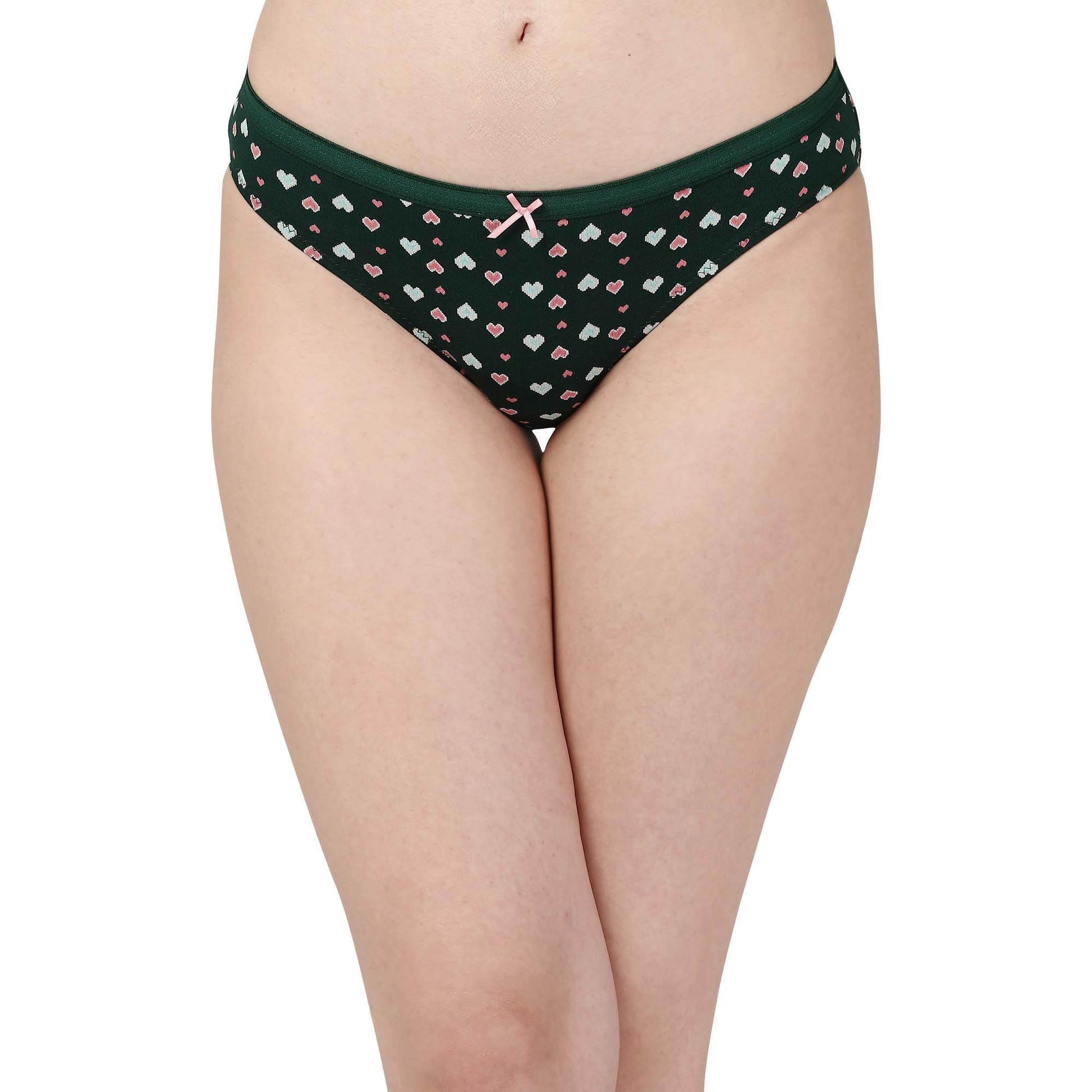 3-Pack Mid Rise Cotton Stretch Brief Panties - Solid & Printed Designs for Everyday Comfort