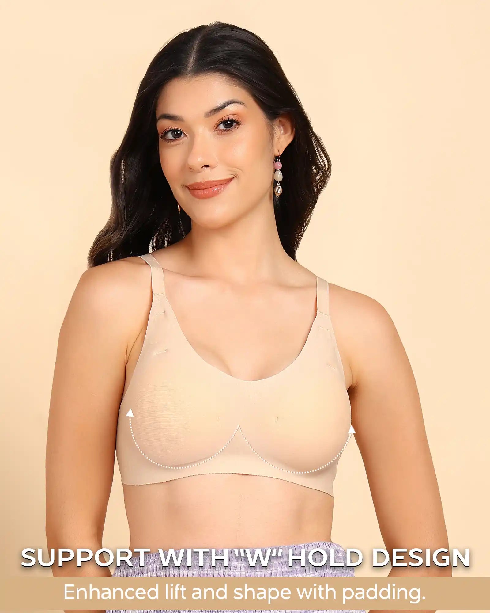 Tweens Lightly-Padded Cotton Spandex Invisi-Fit Bra (SKIN)