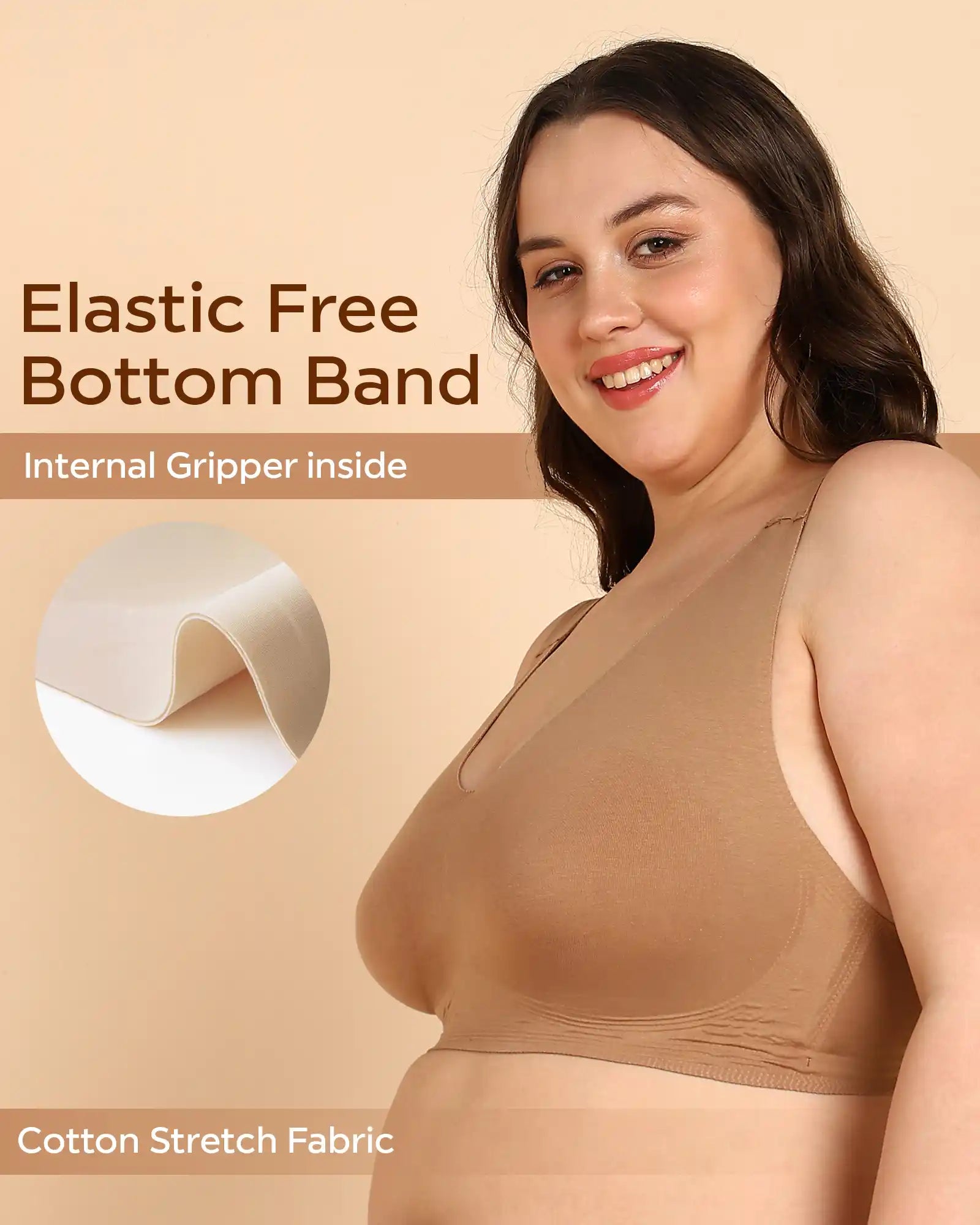 Tweens Invisi-Fit Cotton Fabric Plus-Size Non-Padded Bra (TW-SB-915)