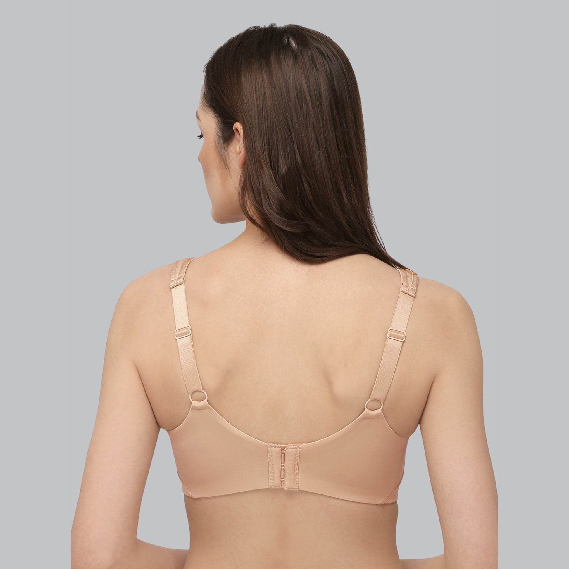 SOIE Women's Full Coverage Minimizer Bra - Non-Padded, Non-Wired for Ultimate Comfort & Slimming Effect