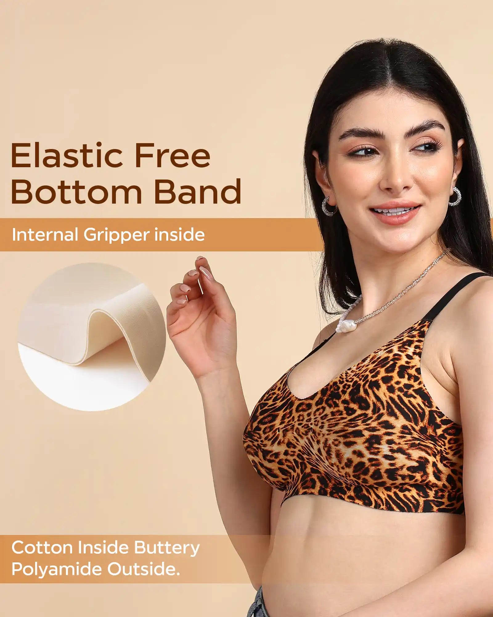 Tweens Invisi-Fit Cotton Feel Printed Bonded Seamless Bra(TW-SB-PRINTED )