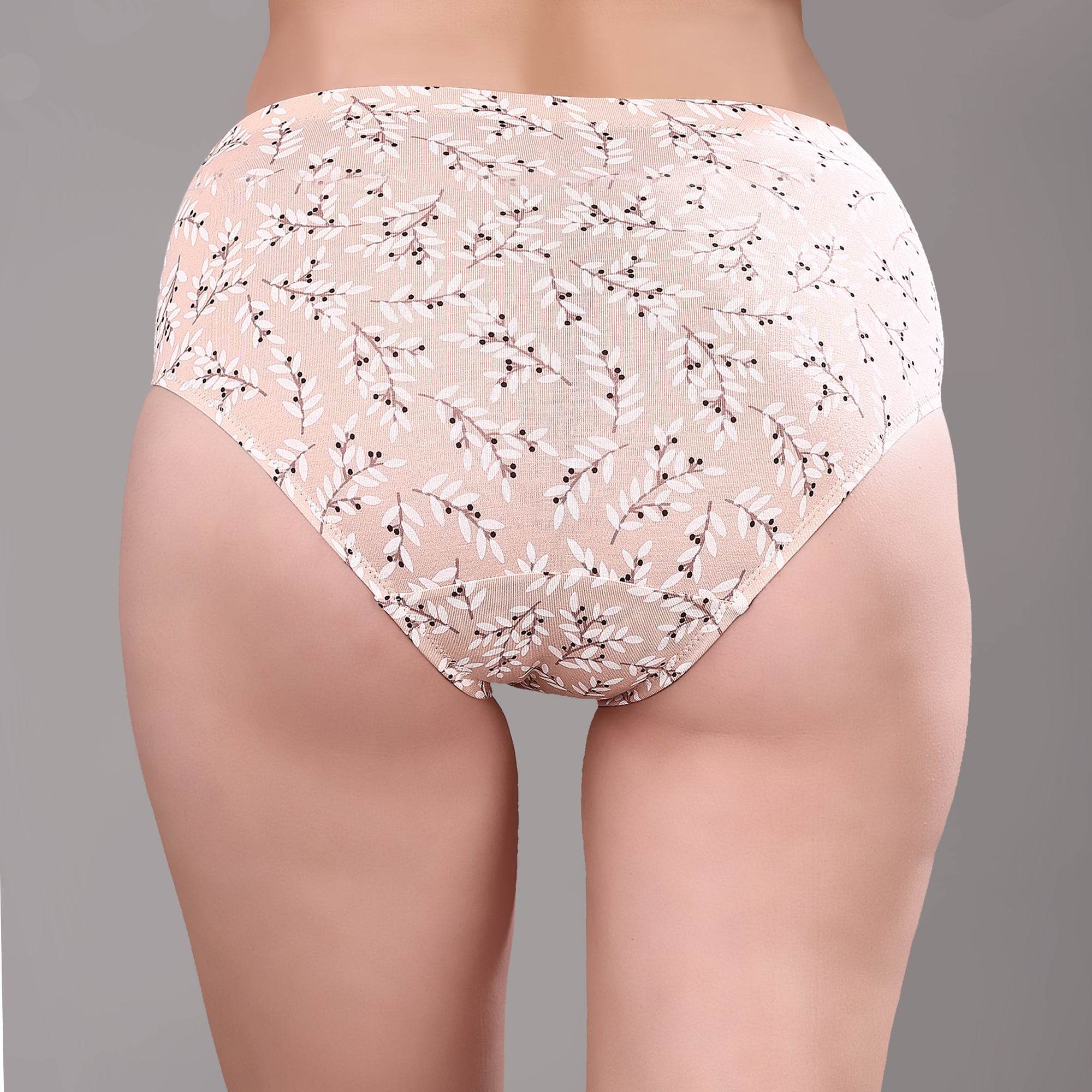 Premium High Rise Full Coverage Printed Stretch Cotton Hipster Panty - Pack of 3 for Ultimate Comfort & Style