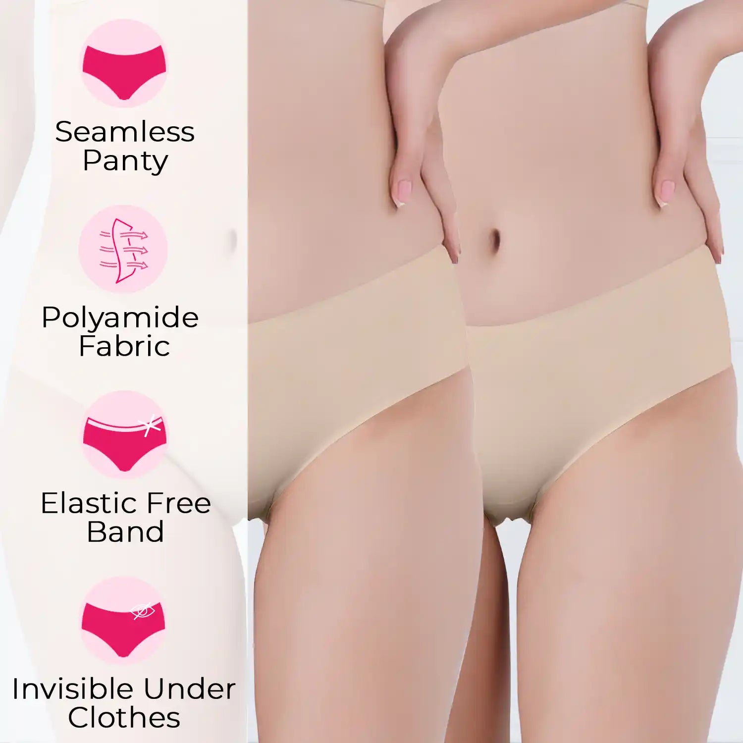 Tweens Mid-Hipster Invisipanty (TW-925-2PC)