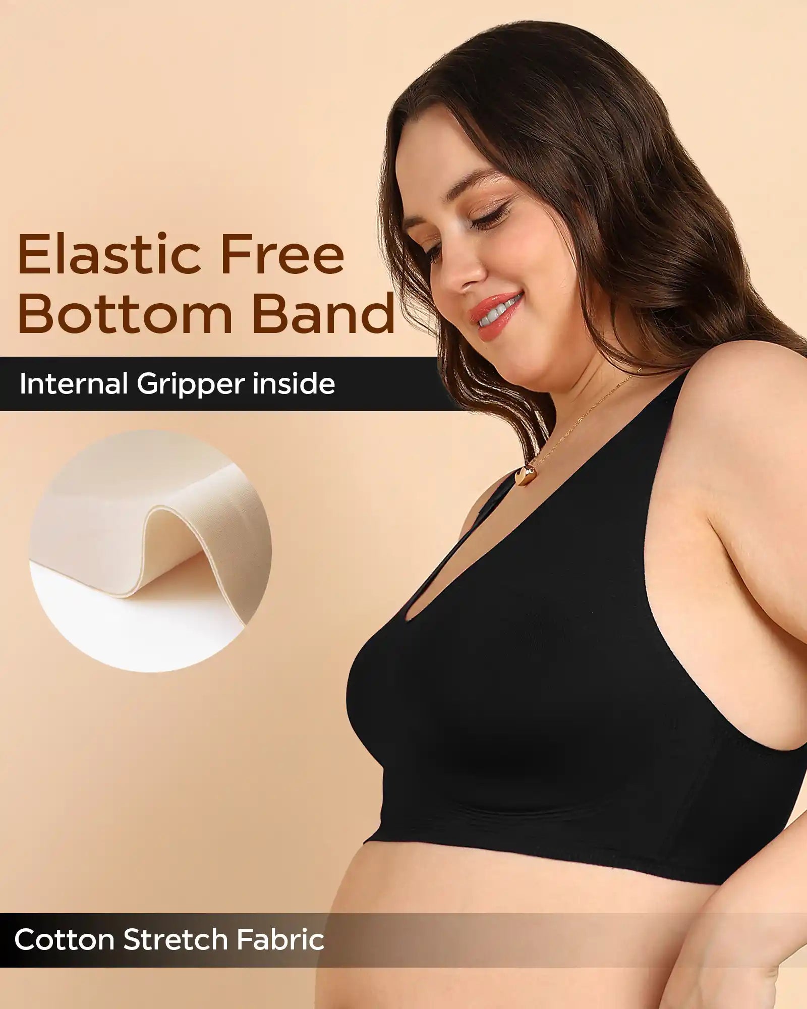 Tweens Non-Padded Cotton Spandex Invisi-Fit Bra (BLACK)