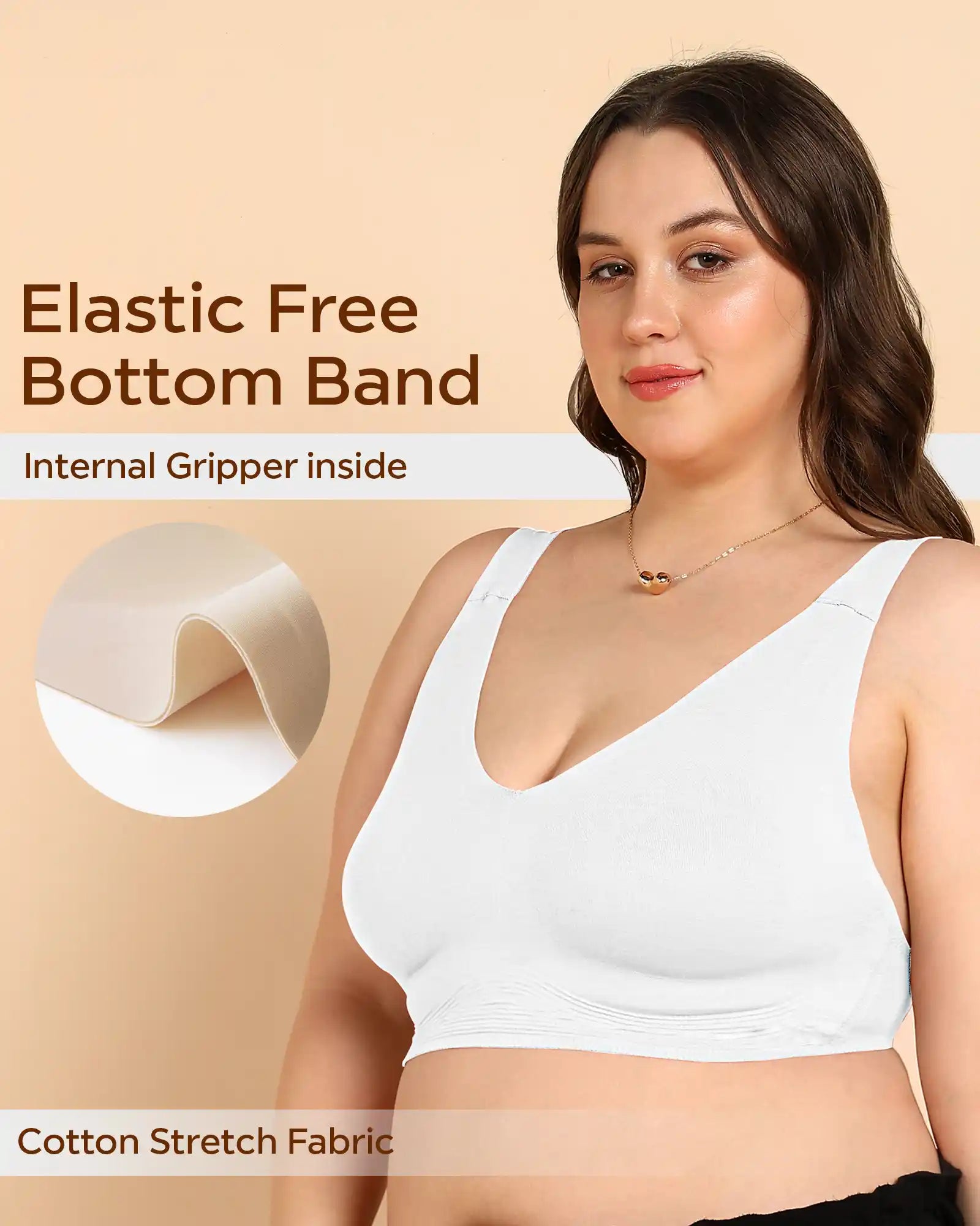 Tweens Invisi-Fit Cotton Fabric Plus-Size Lightly Padded Bra(TW-SB-918)