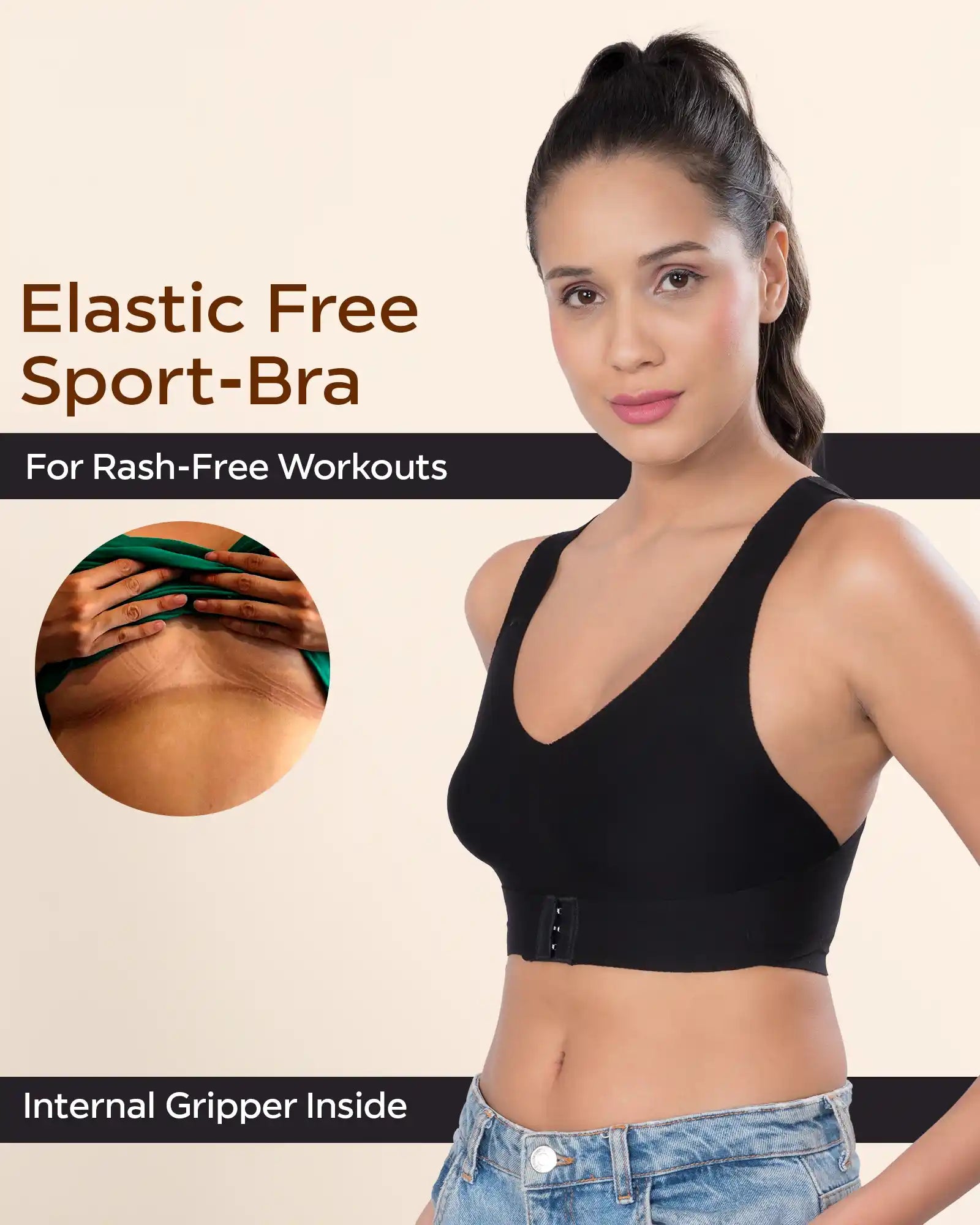 Tweens Invisi-Fit Cotton Bonded Seamless Non-Padded Invisi-Gym Bra