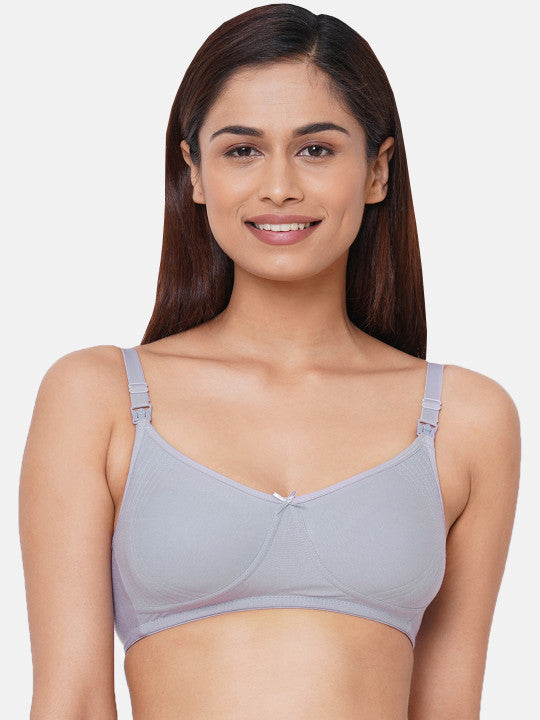 Inner Sense Pack Of 3 Navy Blue Antimicrobial Non-Wired Non Padded Maternity Bras