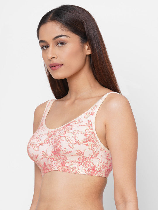 Inner Sense Pack Of 3 Floral Printed Organic Antimicrobial Soft Cup Everyday Bra