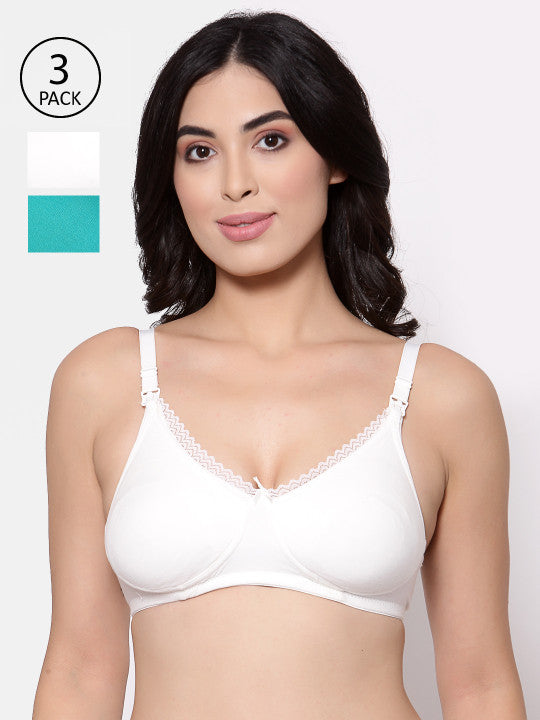 Inner Sense Multicoloured Solid Organic Cotton Maternity Bra