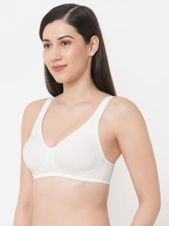 Inner Sense White Pack of 3 Organic Cotton Bra