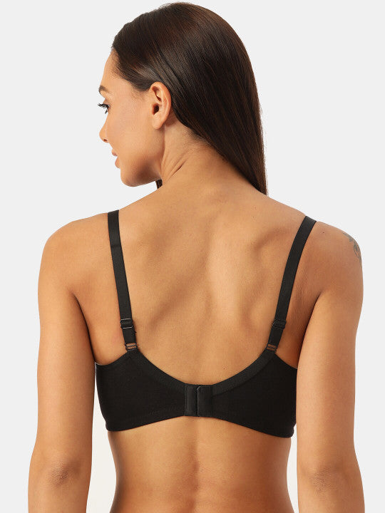 Inner Sense Pack Of 2 Black Organic Cotton Antimicrobial Bra - Image 3