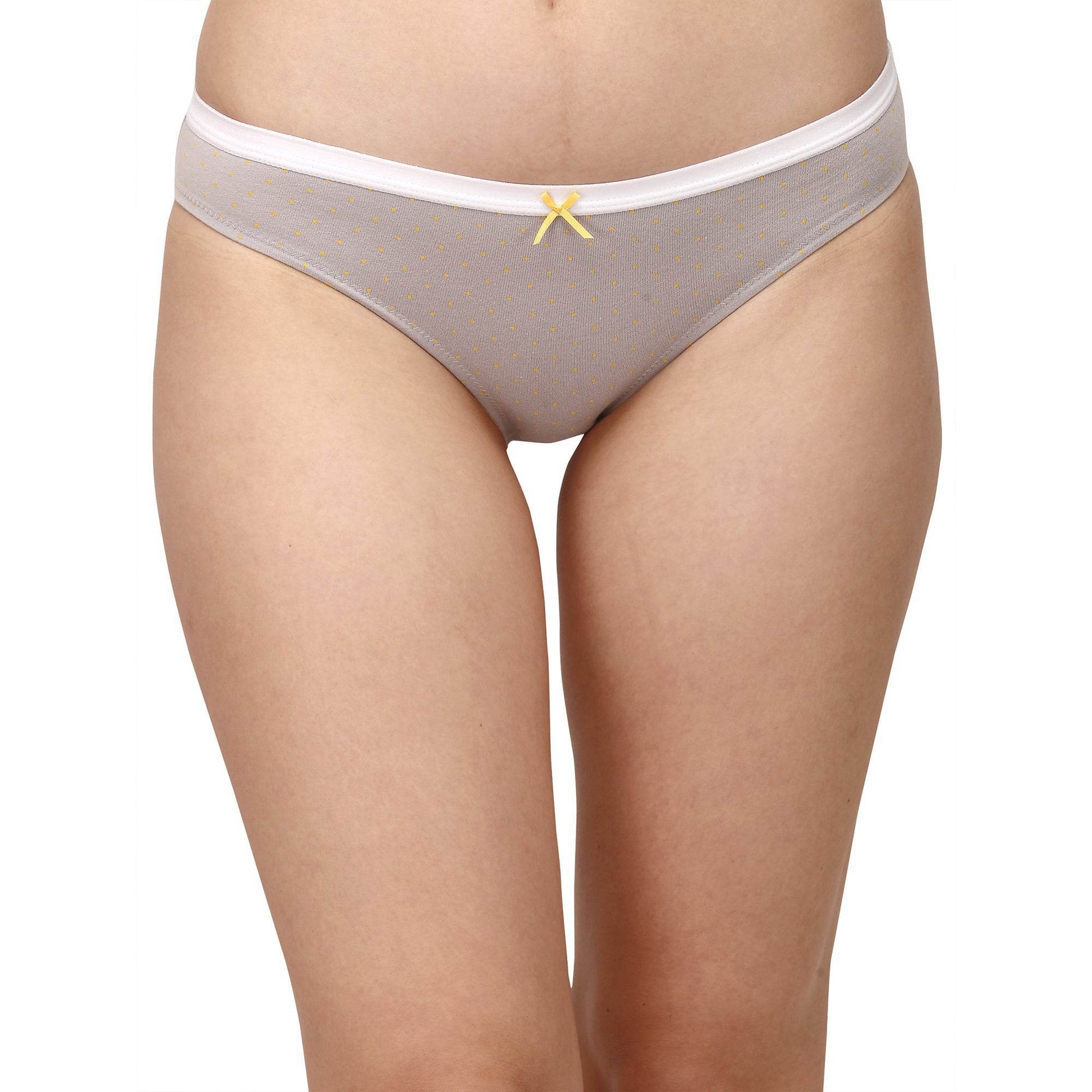 Comfortable Mid-Rise Cotton Stretch Brief Panty - Assorted 3-Pack