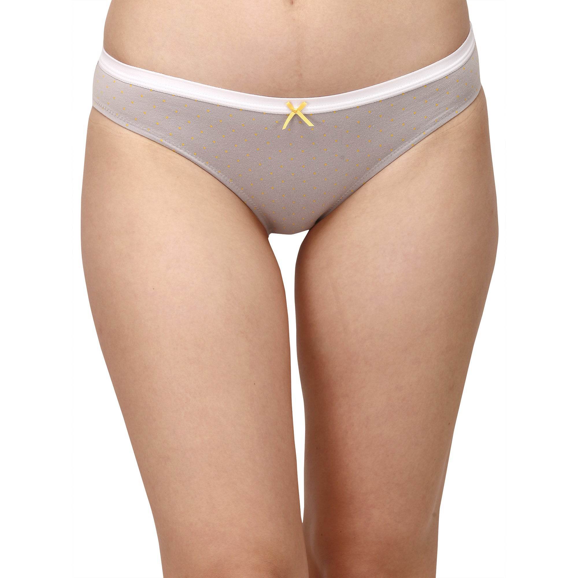 Comfortable Mid-Rise Cotton Stretch Brief Panty - Assorted 3-Pack