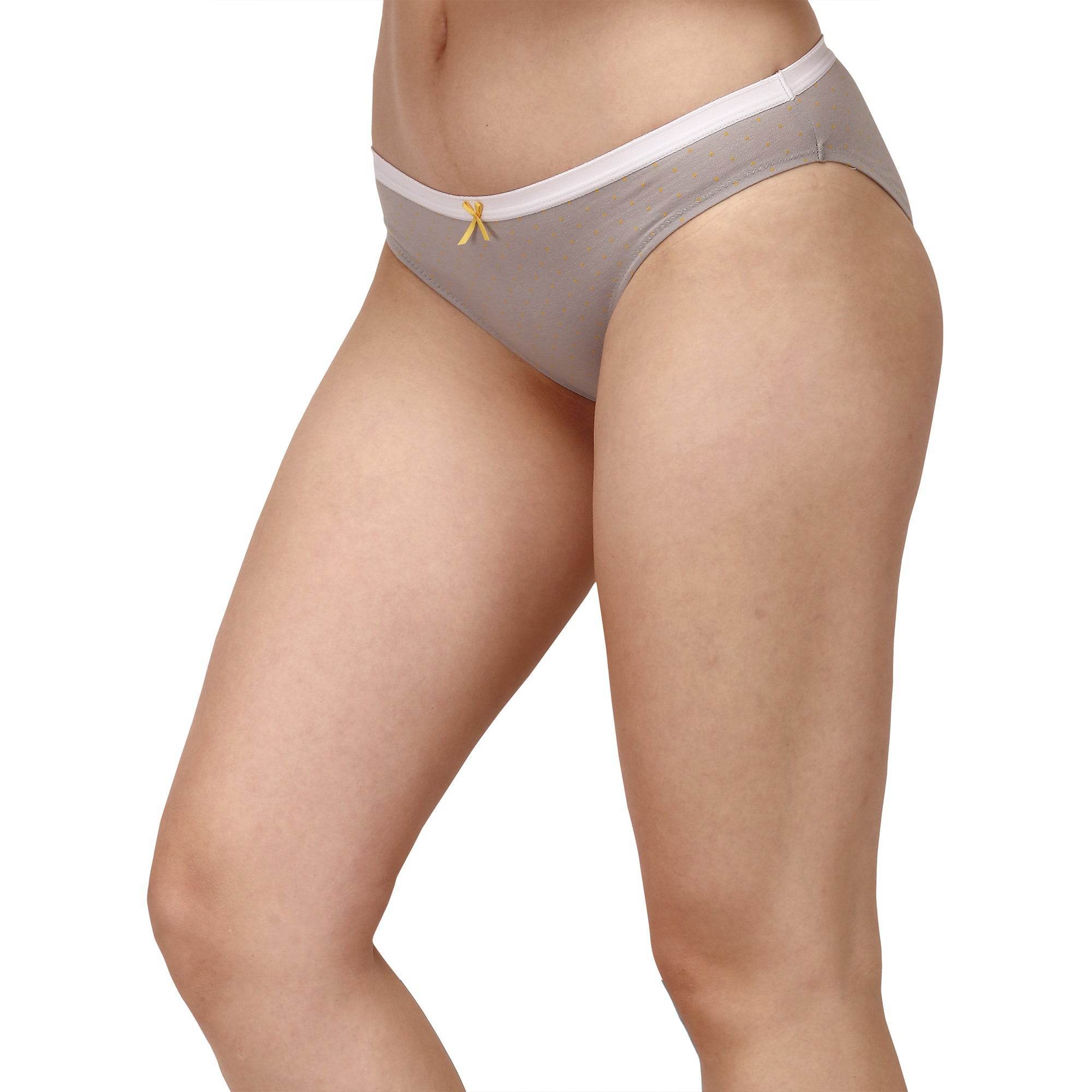 Comfortable Mid-Rise Cotton Stretch Brief Panty - Assorted 3-Pack